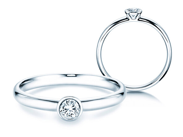 Bague de fiançailles Eternal dans platine 950/- avec diamant 0,20ct G/SI