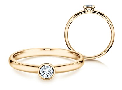 Bague de fiançailles Eternal dans 14K or jaune avec diamant 0,20ct G/SI