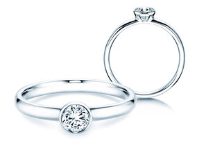 Bague de fiançailles Eternal dans 14K or blanc avec diamant 0,30ct G/SI
