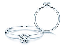 Bague de fiançailles Eternal en 9K or blanc avec diamant 0,35ct G/SI