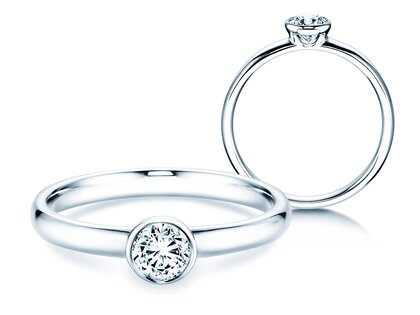 Bague de fiançailles Eternal dans 14K or blanc avec diamant 0,30ct H/SI