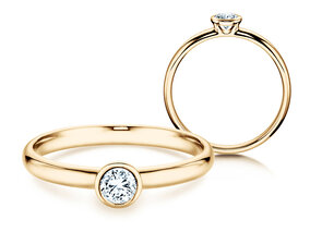 Bague de fiançailles Eternal dans 14K or jaune avec diamant 0,30ct G/SI