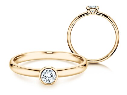Bague de fiançailles Eternal dans 14K or jaune avec diamant 0,30ct H/SI