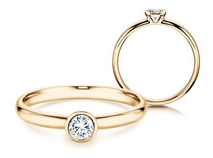 Bague de fiançailles Eternal dans 18K or jaune avec diamant 0,30ct G/SI