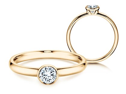 Bague de fiançailles Eternal dans 14K or jaune avec diamant 0,35ct G/SI