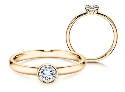 Bague de fiançailles Eternal dans 14K or jaune avec diamant 0,35ct G/SI