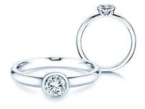 Bague de fiançailles Eternal dans 18K or blanc avec diamant 0,40ct G/SI