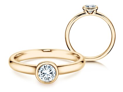 Bague de fiançailles Eternal dans 14K or jaune avec diamant 0,40ct H/SI