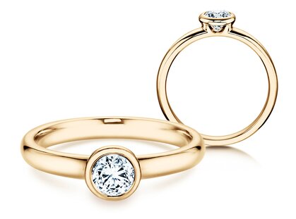 Bague de fiançailles Eternal dans 14K or jaune avec diamant 0,40ct G/SI