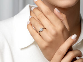 Bague de fiançailles Eternal dans 14K or blanc avec diamant 0,50ct G/IF