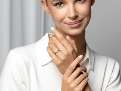 Bague de fiançailles Eternal dans 14K or blanc avec diamant 0,50ct G/IF