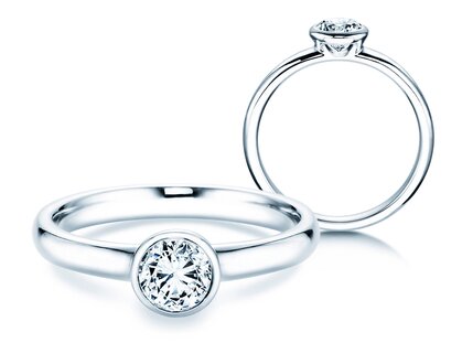 Bague de fiançailles Eternal dans 14K or blanc avec diamant 0,50ct G/SI