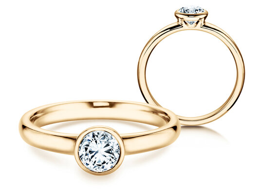 Bague de fiançailles Eternal en 9K or blanc avec diamant 0,50ct H/SI