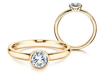 Bague de fiançailles Eternal en 9K or blanc avec diamant 0,50ct H/SI