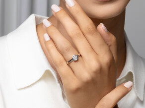 Bague de fiançailles Eternal en 9K or rose avec diamant 0,75ct G/SI