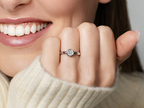 Bague de fiançailles Eternal en 9K or rose avec diamant 0,75ct G/SI