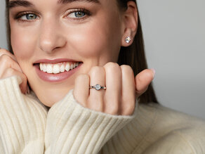 Bague de fiançailles Eternal en 9K or rose avec diamant 0,75ct G/SI