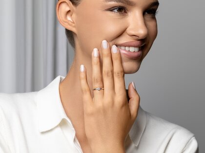 Bague de fiançailles Eternal dans platine 950/- avec diamant 0,20ct G/SI