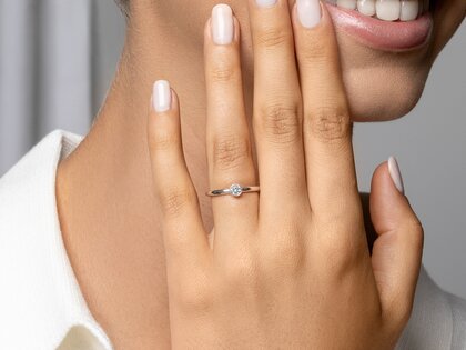 Bague de fiançailles Eternal dans platine 950/- avec diamant 0,20ct G/SI