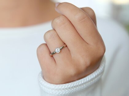 Bague de fiançailles Eternal dans platine 950/- avec diamant 0,35ct G/SI