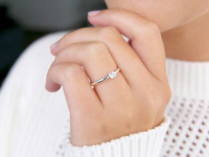 Bague de fiançailles Eternal dans platine 950/- avec diamant 0,20ct G/SI
