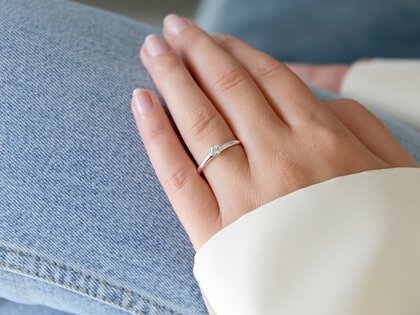 Bague de fiançailles Eternal dans platine 950/- avec diamant 0,20ct G/SI