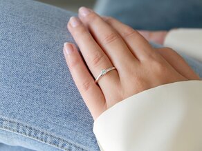 Bague de fiançailles Eternal dans platine 950/- avec diamant 0,20ct G/SI