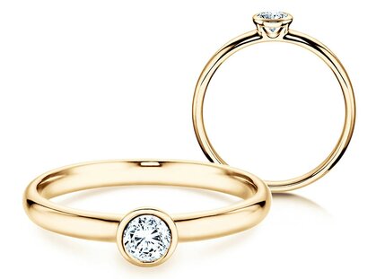 Bague de fiançailles Eternal dans 14K or jaune avec diamant 0,25ct G/SI