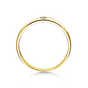 Bague de fiançailles Heart Petite en 14K or jaune avec diamants 0,02ct G/SI