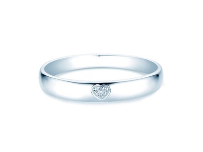 Bague de fiançailles Heart Petite en argent