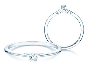 Bague de fiançailles Heaven 4 dans Argent 925/- avec diamant 0,05ct G/SI