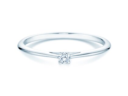 Bague de fiançailles Heaven 4 en Argent 925/- avec diamant 0,07ct G/VS