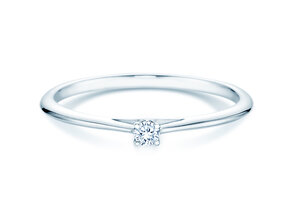 Bague de fiançailles Heaven 4 en Argent 925/- avec diamant 0,07ct G/VS
