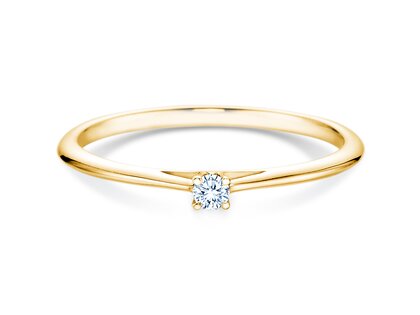 Bague de fiançailles Heaven 4 en 14K or jaune avec diamant 0,07ct H/SI