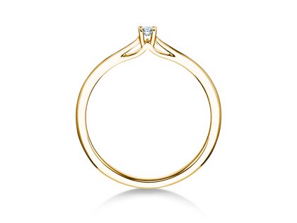 Bague de fiançailles Heaven 4 en 14K or jaune avec diamant 0,07ct H/SI