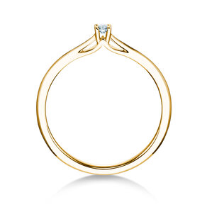 Bague de fiançailles Heaven 4 en 14K or jaune avec diamant 0,07ct H/SI