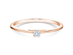 Bague de fiançailles Heaven 4 en 9K or rose avec diamant 0,05ct G/SI