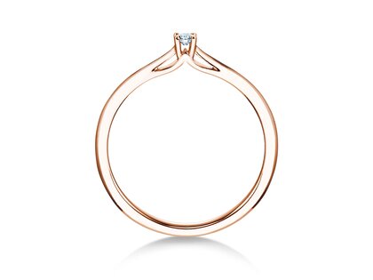 Bague de fiançailles Heaven 4 en 9K or rose avec diamant 0,05ct G/SI