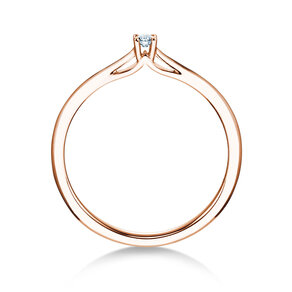 Bague de fiançailles Heaven 4 en 9K or rose avec diamant 0,05ct G/SI