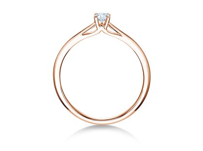 Bague de fiançailles Heaven 4 dans 14K or rose avec diamant 0,10ct G/SI