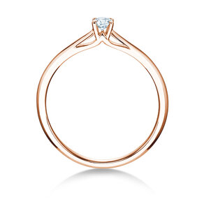 Bague de fiançailles Heaven 4 dans 14K or rose avec diamant 0,10ct G/SI