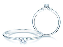 Bague de fiançailles Heaven 4 dans Argent 925/- avec diamant 0,10ct G/SI