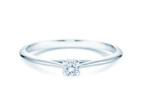 Bague de fiançailles Heaven 4 dans Argent 925/- avec diamant 0,10ct G/SI