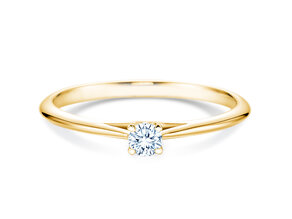 Bague de fiançailles Heaven 4 dans 14K or jaune avec diamant 0,10ct H/SI