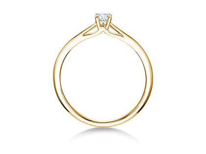 Bague de fiançailles Heaven 4 dans 14K or jaune avec diamant 0,10ct H/SI