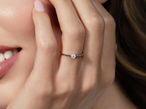 Bague de fiançailles Heaven 4 dans Argent 925/- avec diamant 0,15ct G/SI