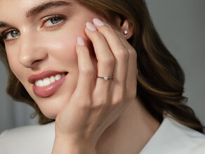 Bague de fiançailles Heaven 4 dans Argent 925/- avec diamant 0,15ct G/SI