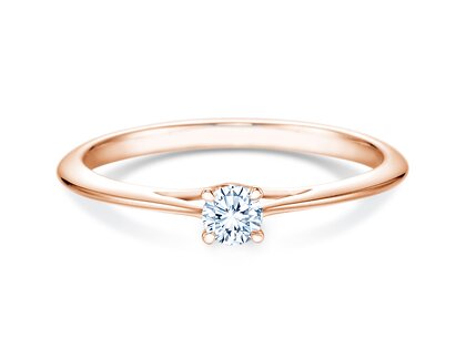 Bague de fiançailles Heaven 4 en 9K or rose avec diamant 0,15ct G/SI