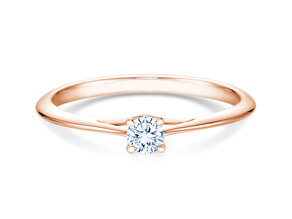 Bague de fiançailles Heaven 4 en 9K or rose avec diamant 0,15ct G/SI