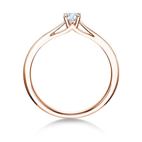 Bague de fiançailles Heaven 4 en 9K or rose avec diamant 0,15ct G/SI
